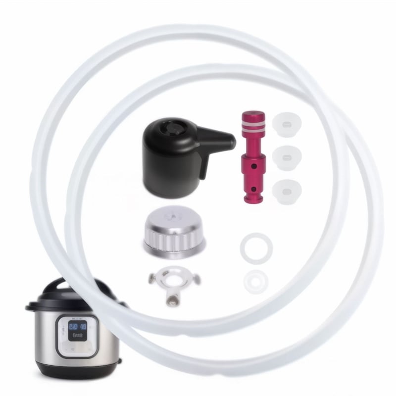 Accesorii pentru oală electrică sub presiune: capac anti-clogare, supapă de evacuare, capac mic, supapă cu plută, inel de etanșare, set de 11 piese, supapă de limitare a presiunii și supapă de eliberare a presiunii