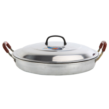 Tigaie din aluminiu cu fund plat, 34 cm, pentru prăjit și clătite