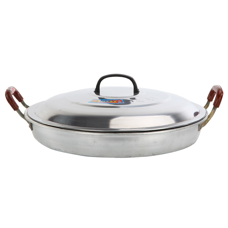 Tigaie din aluminiu cu fund plat, 34 cm, pentru prăjit și clătite