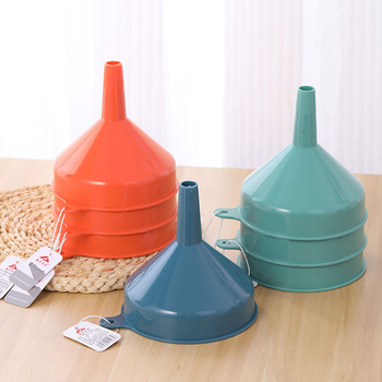 Pâlnie de bucătărie din plastic, cu gură largă și gură îngustă, diametru mare, multifuncțională pentru ulei, vin, gem și dressing de salată.