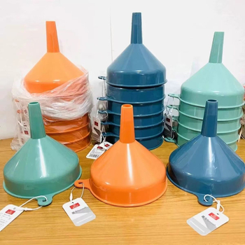 Pâlnie din plastic, de bucătărie, colorată, cu diametru mare pentru distribuția lichidelor