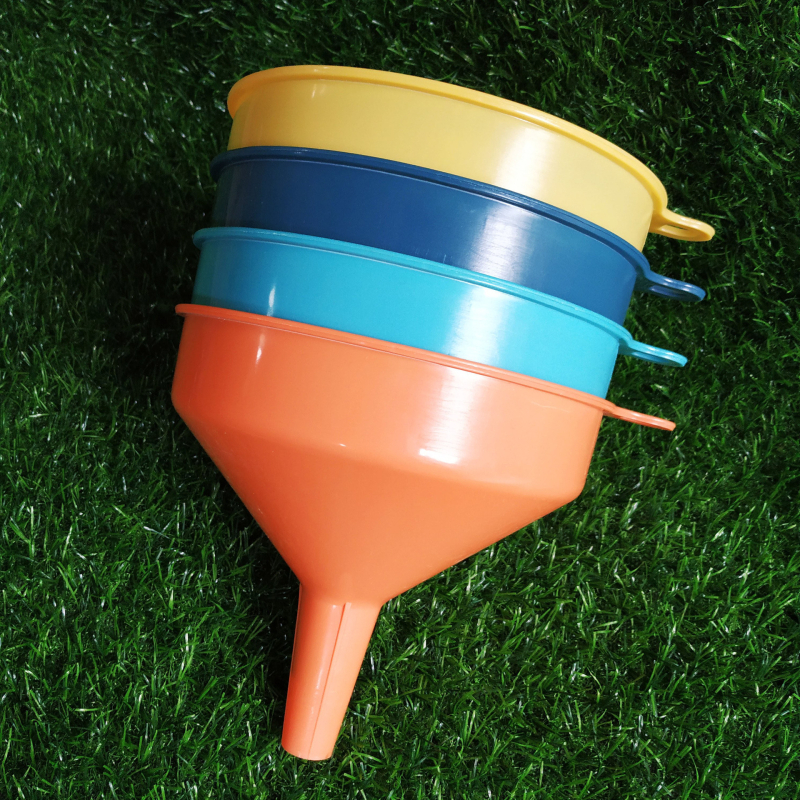 Pâlnie din plastic, de bucătărie, colorată, cu diametru mare pentru distribuția lichidelor