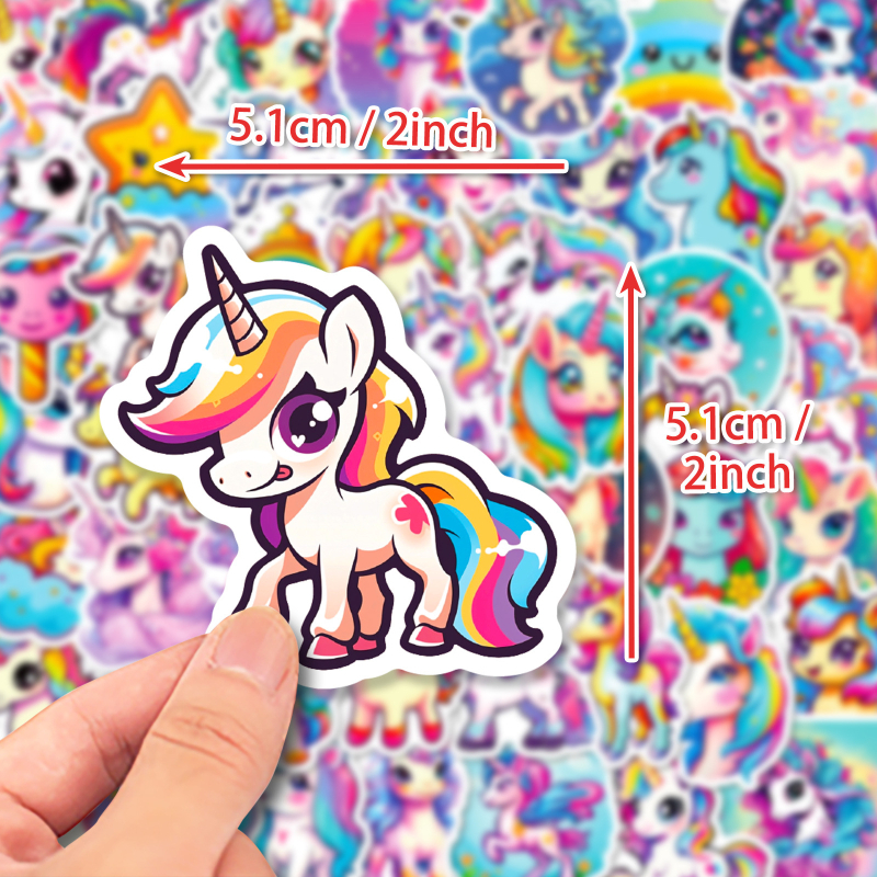 50 de stickere cu graffiti unicorn pentru bagaje, sticlă de apă, laptop și caiet – rezistente la apă