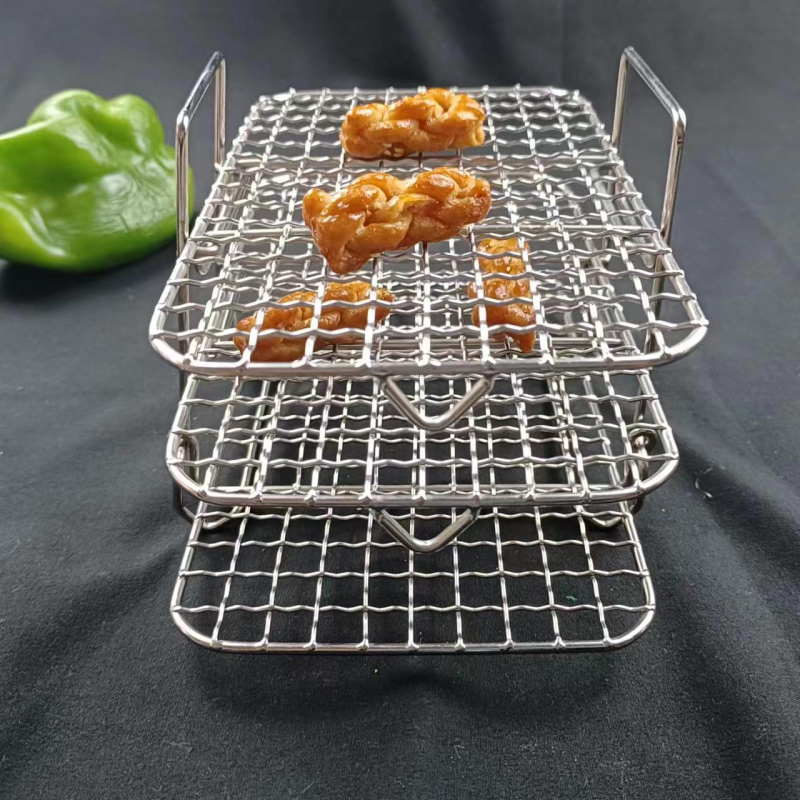Raft de trei niveluri pentru air fryer din oțel inoxidabil 304