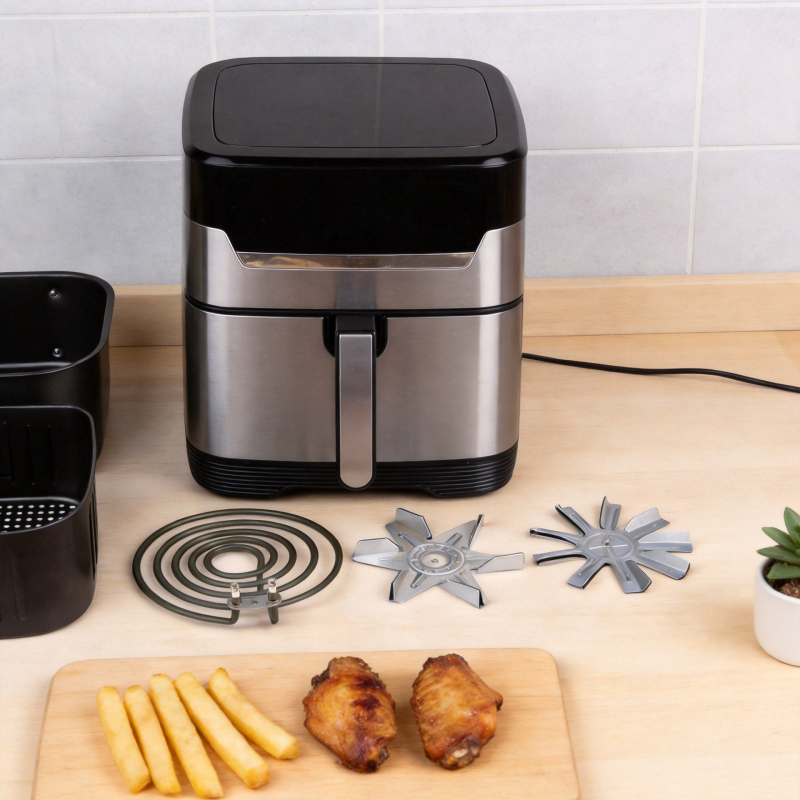 Paleta ventilatorului motor pentru friteuza cu aer, micro-motor, 0,5 mm, opt palete galvanizate, rezistentă la temperaturi înalte