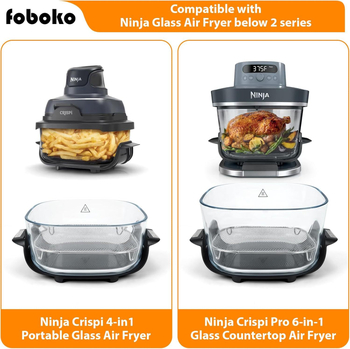 Ninja Crispi cuptor cu aer FN100, coș de prăjit AS101 compatibil, piesă de schimb, 304 oțel inoxidabil
