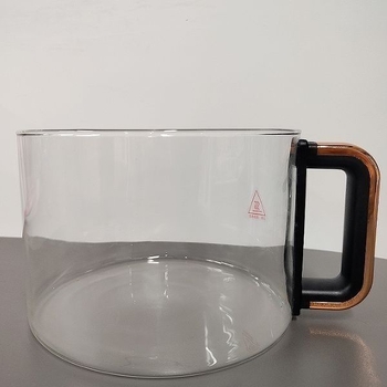Leifei 5.5L vas interior din sticlă pentru friteuza cu aer, borosilikat înalt, transparent