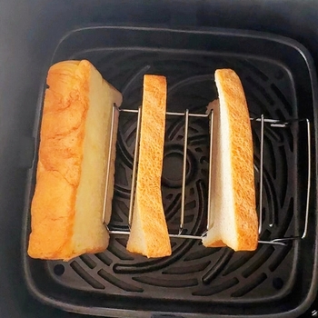Raft de toast pentru air fryer, accesoriu pentru coacere a pâinii, oțel inox 304, unealtă de bucătărie pentru cuptor