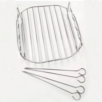 430 oțel inoxidabil, grilă pentru friteza cu aer, accesorii pentru raft de aburi, frigărui pentru grătar și suport rotund pentru toast și pâine