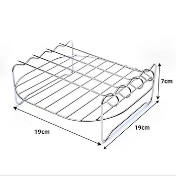 430 oțel inoxidabil, grilă pentru friteza cu aer, accesorii pentru raft de aburi, frigărui pentru grătar și suport rotund pentru toast și pâine