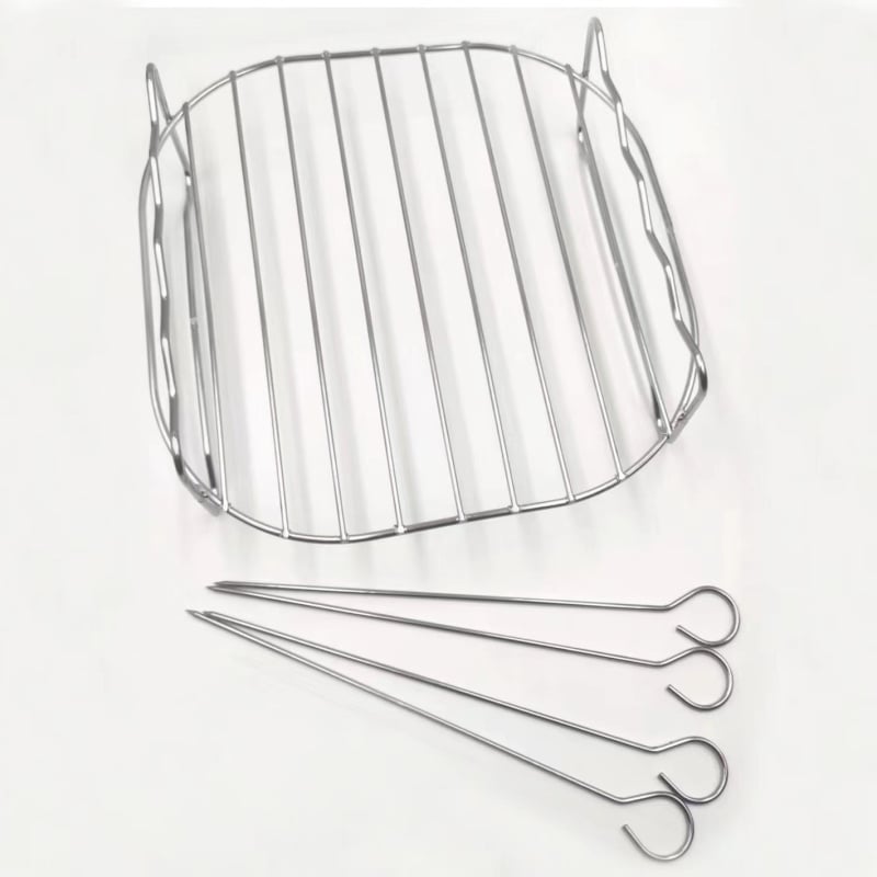 430 oțel inoxidabil, grilă pentru friteza cu aer, accesorii pentru raft de aburi, frigărui pentru grătar și suport rotund pentru toast și pâine