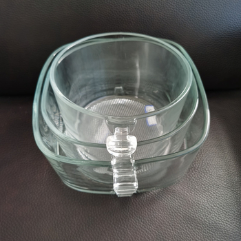 Liner din sticlă pentru friteuza cu aer, capacitate mare, dimensiuni multiple, interior transparent, personalizabil