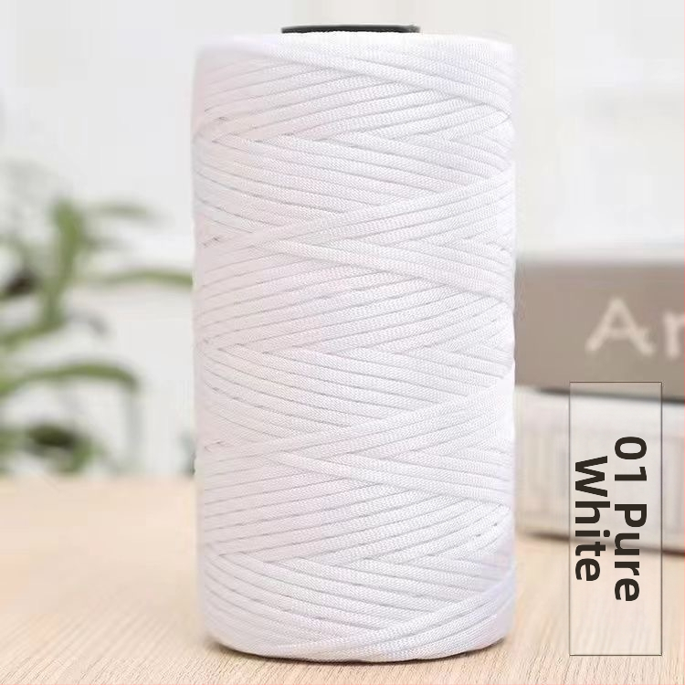 Letná mercerizovaná bavlna-len plochá priadza, ľahká ice silk priadza na háčikovanie klobúkov, tašiek a vankúšov