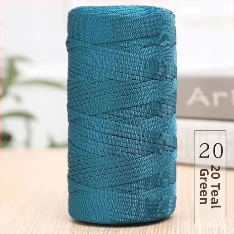 Letná mercerizovaná bavlna-len plochá priadza, ľahká ice silk priadza na háčikovanie klobúkov, tašiek a vankúšov