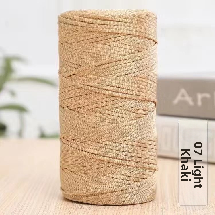 Letná mercerizovaná bavlna-len plochá priadza, ľahká ice silk priadza na háčikovanie klobúkov, tašiek a vankúšov