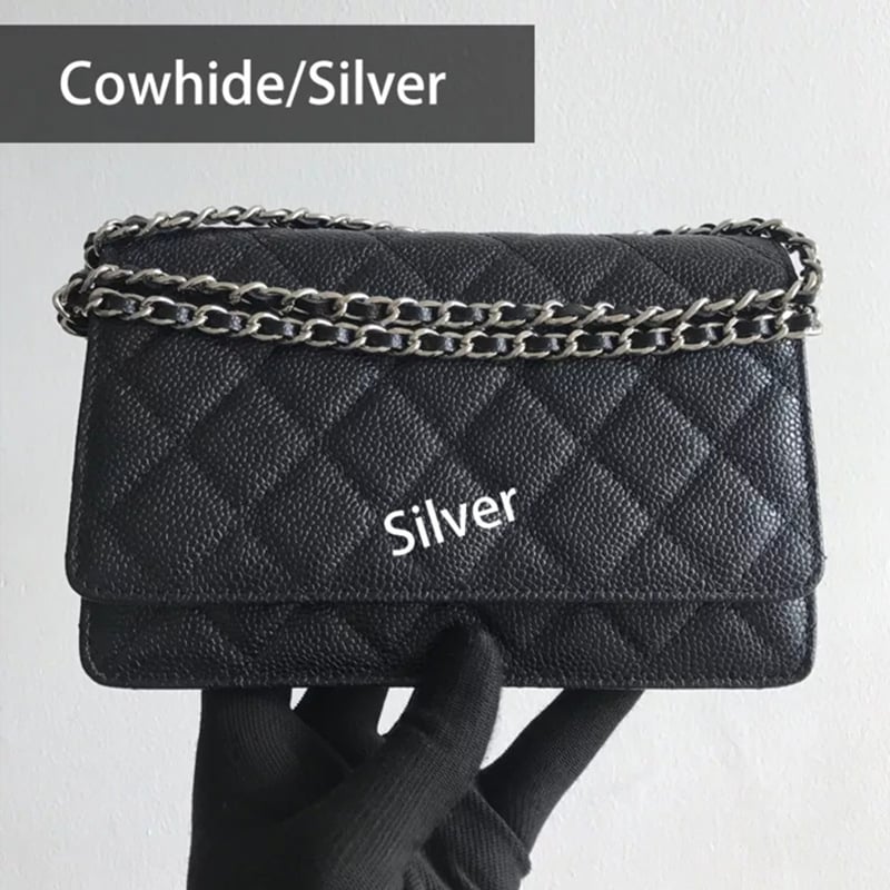 Woc žena mala kvadratna kožna torba s lancem, šivani dizajn, crossbody torba za telefon