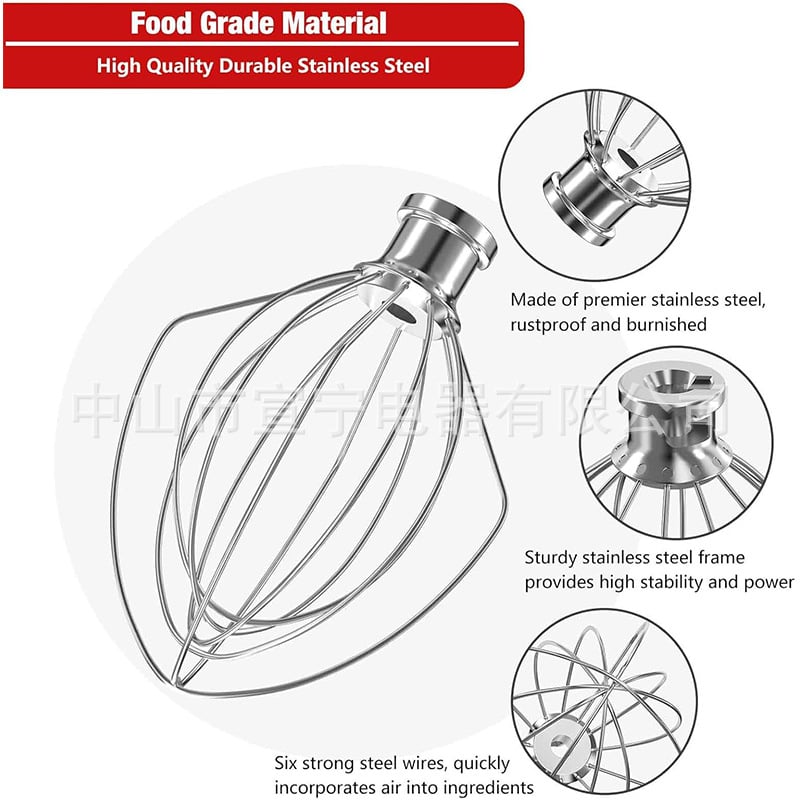 KN256 Cap de amestec din oțel inoxidabil pentru mixere și mașini de frământat, accesorii KitchenAid
