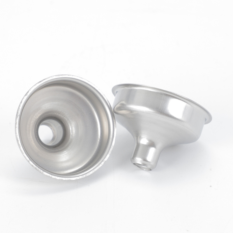 Set din oțel inoxidabil: flacon de buzunar și pâlnie mică cu ieșire metalică