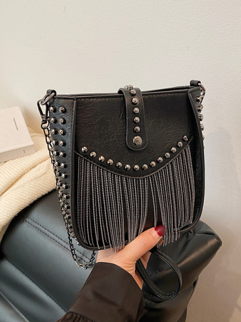 Ženska torba s lančanim remenom, bucket bag, proljeće 2025, retro stil visokog kvaliteta, svakodnevna torba
