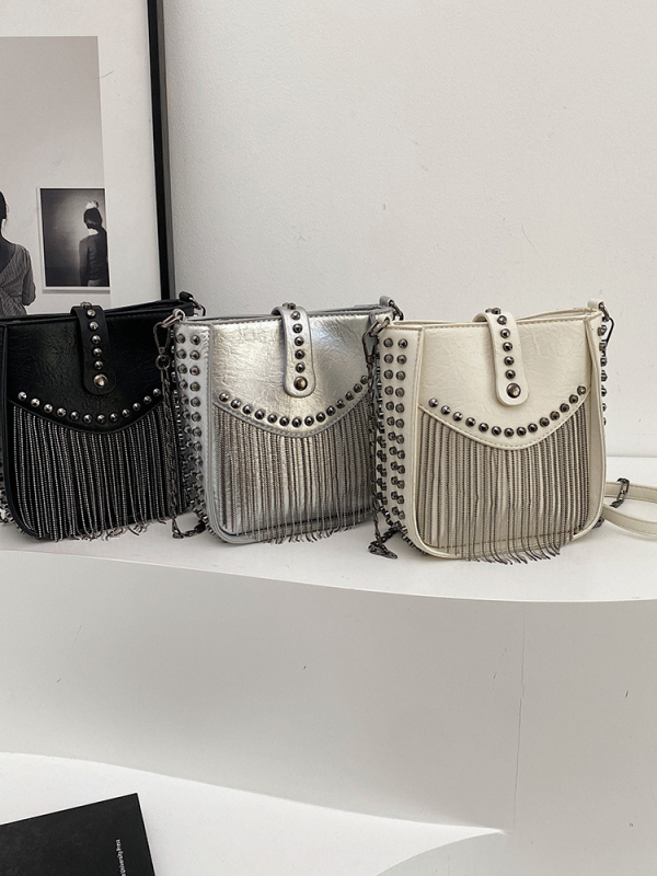Ženska torba s lančanim remenom, bucket bag, proljeće 2025, retro stil visokog kvaliteta, svakodnevna torba