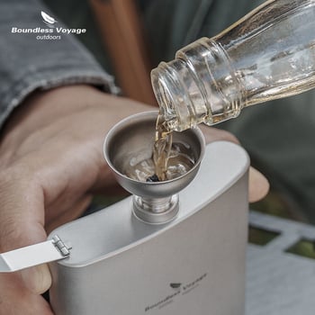 Biwei Titan pur mini flacon cu pâlnie pentru ulei și dozator de condimente, pentru sos de soia, sare și oțet — ultra ușor și portabil