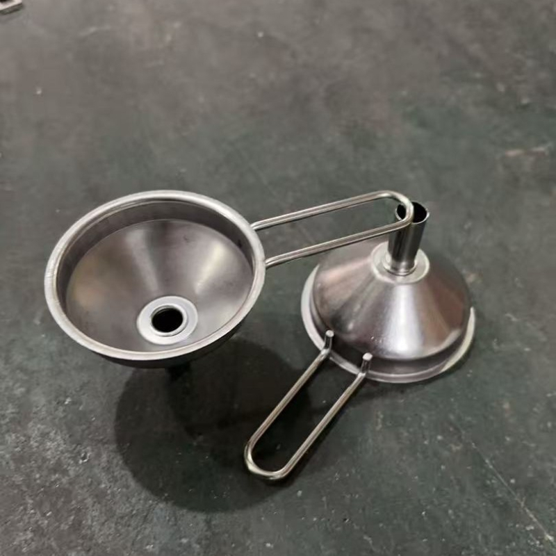Pâlnie din oțel inoxidabil pentru bucătărie, cu filtru, diametru mic pentru turnarea uleiului, dozare mini