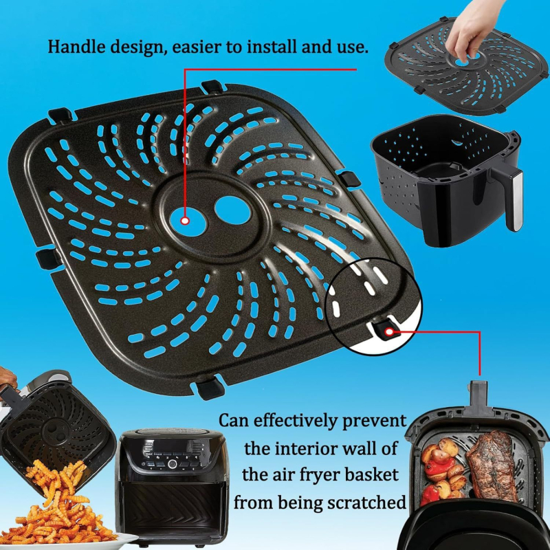 Accesorii pentru friteuză cu aer: placă de prăjit de 6 Qt, placă de susținere de 8 Qt, tavă PowerXL Vortex Pro