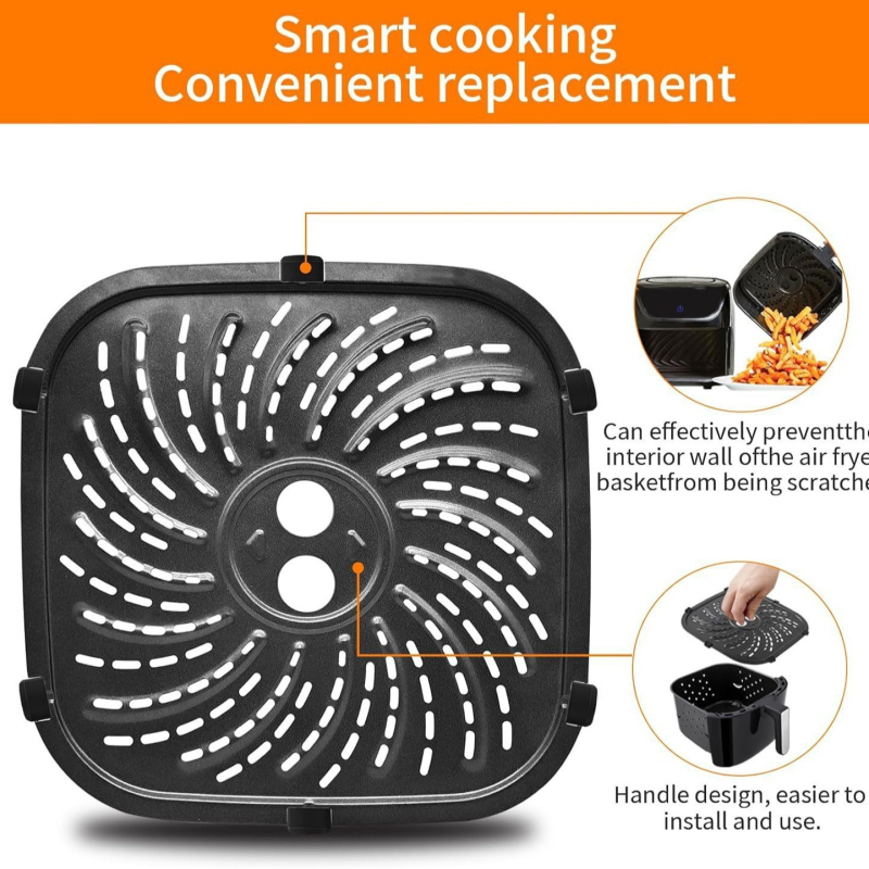 Accesorii pentru friteuză cu aer: placă de prăjit de 6 Qt, placă de susținere de 8 Qt, tavă PowerXL Vortex Pro