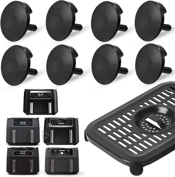 Accesorii pentru air fryer: protecție de colț din silicon, capac circular de protecție, folie de abur din silicon și pernă pentru tavă din silicon