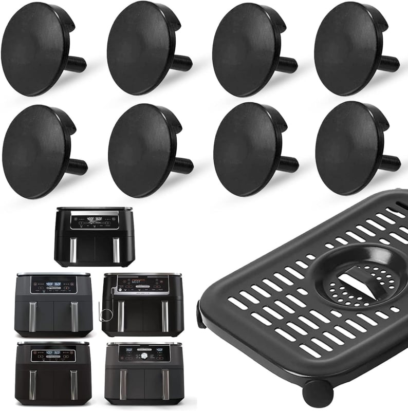 Accesorii pentru air fryer: protecție de colț din silicon, capac circular de protecție, folie de abur din silicon și pernă pentru tavă din silicon