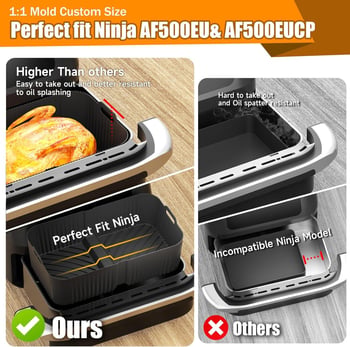 Tavă de copt din silicon pentru air fryer și cuptor, tavă pentru pizza