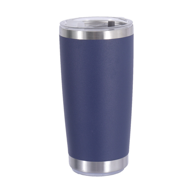 Pahar termic din oțel inoxidabil pentru mașină, 20 oz, cu pereți dubli și capac, termos pentru bere, capacitate mare