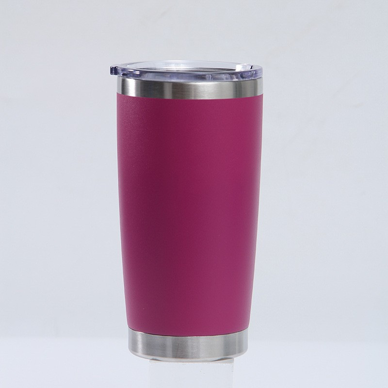 Pahar termic din oțel inoxidabil pentru mașină, 20 oz, cu pereți dubli și capac, termos pentru bere, capacitate mare