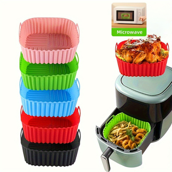 Set din silicon pentru tavă de copt și coș pentru friteuza cu aer – accesorii de gătit