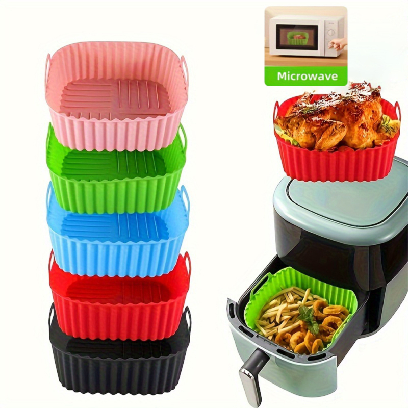 Set din silicon pentru tavă de copt și coș pentru friteuza cu aer – accesorii de gătit