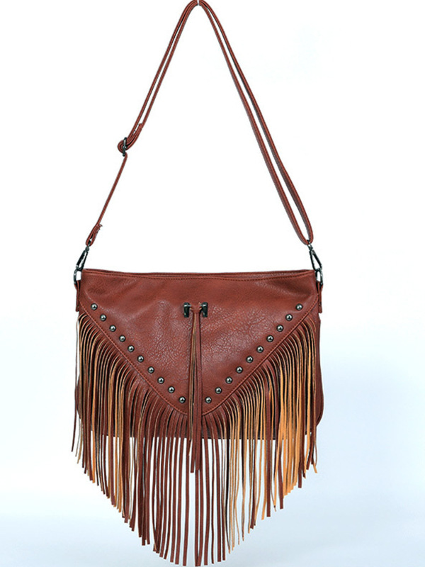 Ženska torbica s resicama u retro europsko-američkom stilu, ljetna svakodnevna torba za rameni ili crossbody, velika veličina, PU materijal, pogodna za posao i svakodnevnu upotrebu