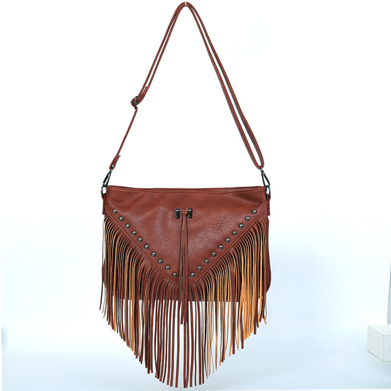 Ženska torbica s resicama u retro europsko-američkom stilu, ljetna svakodnevna torba za rameni ili crossbody, velika veličina, PU materijal, pogodna za posao i svakodnevnu upotrebu