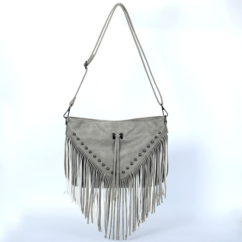 Ženska torbica s resicama u retro europsko-američkom stilu, ljetna svakodnevna torba za rameni ili crossbody, velika veličina, PU materijal, pogodna za posao i svakodnevnu upotrebu