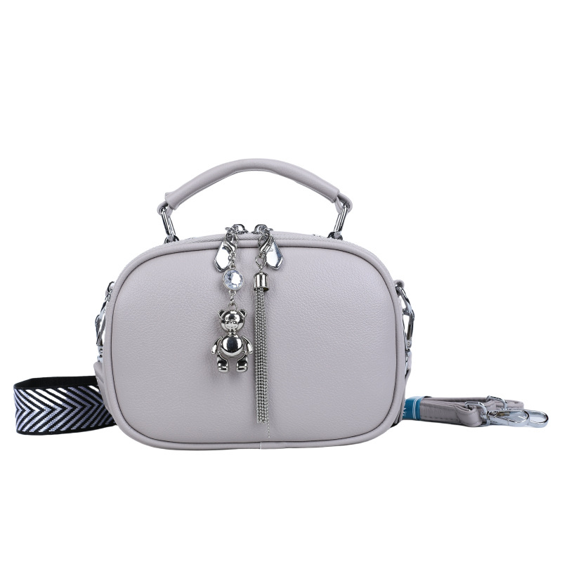 BONNIVENNAI Ženska mala ovalna PU crossbody torbica, dvostruke naramenice, zatvarač, poliester podstava, džep za telefon, svakodnevna upotreba, gradski minimalistički stil