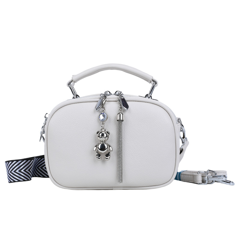 BONNIVENNAI Ženska mala ovalna PU crossbody torbica, dvostruke naramenice, zatvarač, poliester podstava, džep za telefon, svakodnevna upotreba, gradski minimalistički stil