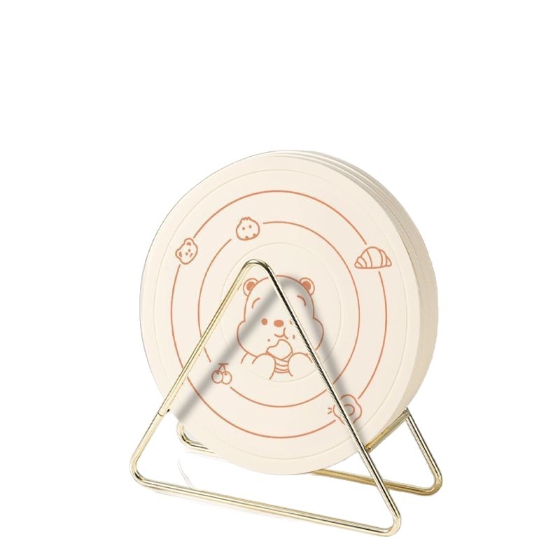 Covoraș izolant din silicon pentru dining – bază circulară pentru farfurii, oale și boluri, protecție împotriva arsurilor, design modern minimalist pentru bucătărie