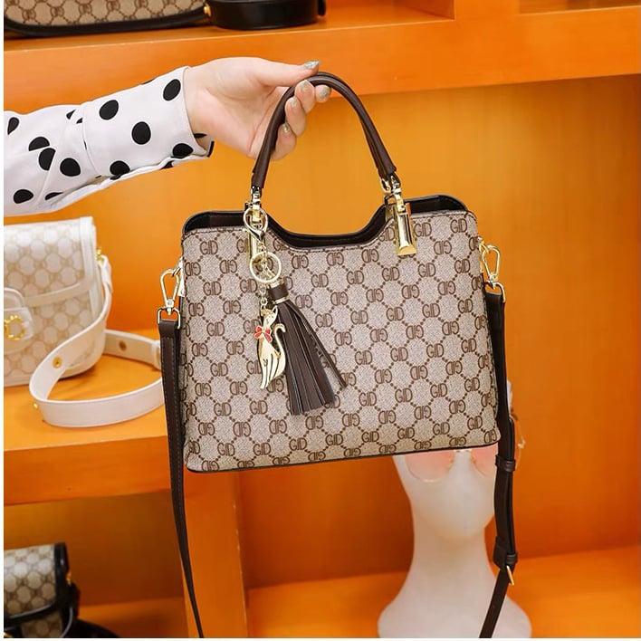 Ženska torba od prave kože s laganim dojmom luksuza, tote torba s printom, za rameno ili crossbody