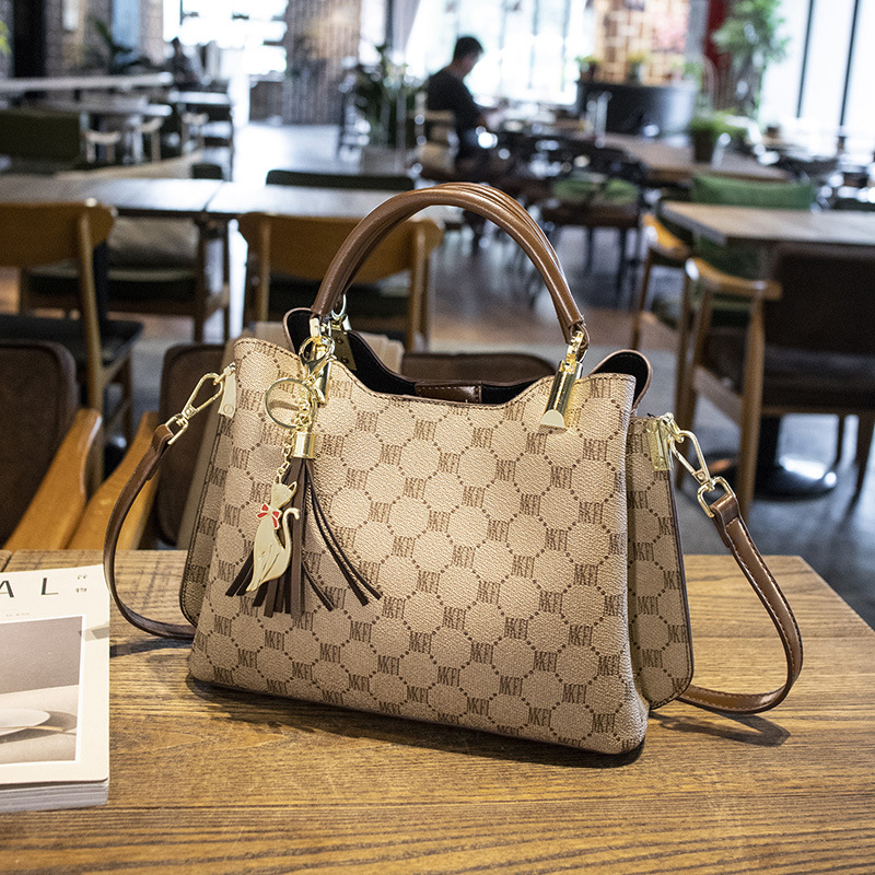 Ženska torba od prave kože s laganim dojmom luksuza, tote torba s printom, za rameno ili crossbody