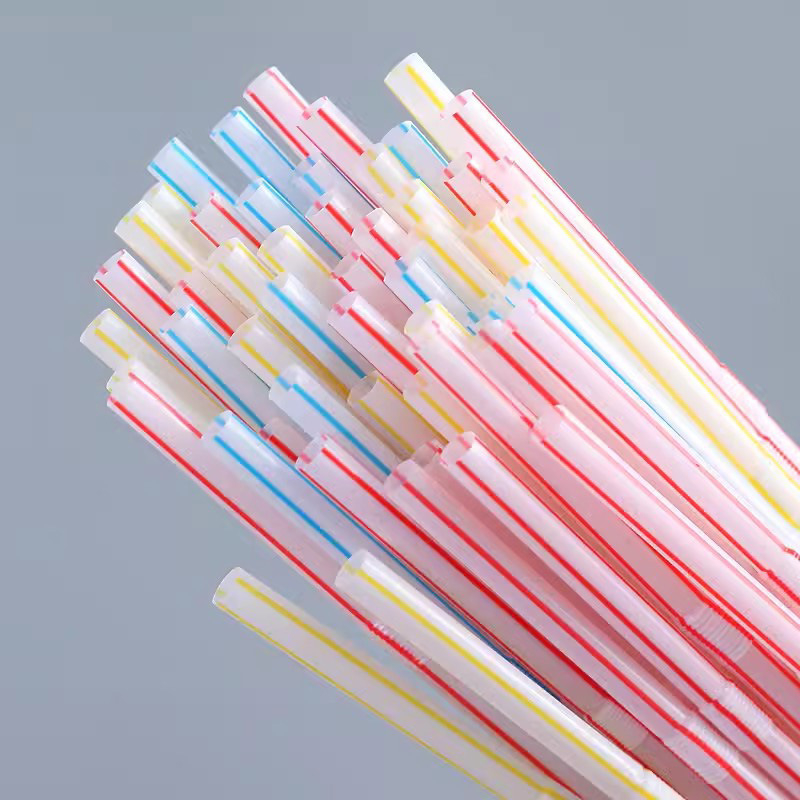 Jednokratne bočne savijane plastične slamke, set od 100 komada, savitljive i produžene, za sokove, pića, čaj s mlijekom i sojinim mlijekom