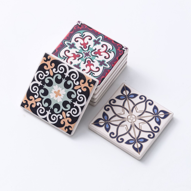 Suporturi ceramice personalizate, în stil nordic, pentru pahare și oale, rezistente la temperaturi, absorbante de apă, antiderapante, pentru uz casnic