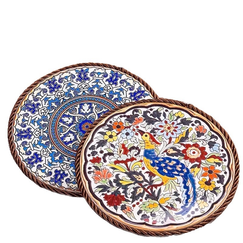 Tăviță ceramică izolatoare pentru caserolă, rezistentă la temperaturi înalte, anti-alunecare, pentru masă, personalizabilă