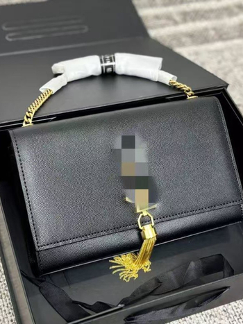 Yangshulin torba od prave kože, moderna crossbody torba s resicama, srednje veličine, kozmetička torbica uključena