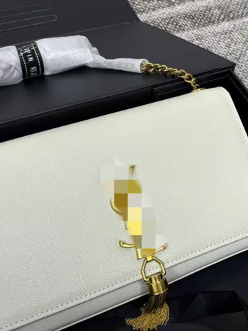 Yangshulin torba od prave kože, moderna crossbody torba s resicama, srednje veličine, kozmetička torbica uključena