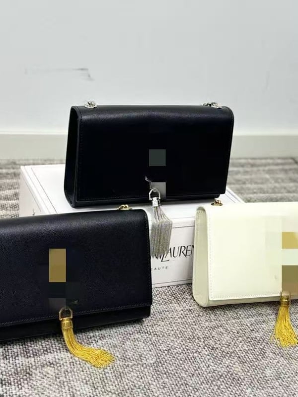 Yangshulin torba od prave kože, moderna crossbody torba s resicama, srednje veličine, kozmetička torbica uključena