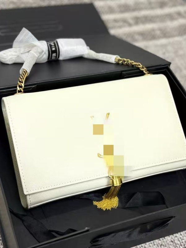 Yangshulin torba od prave kože, moderna crossbody torba s resicama, srednje veličine, kozmetička torbica uključena